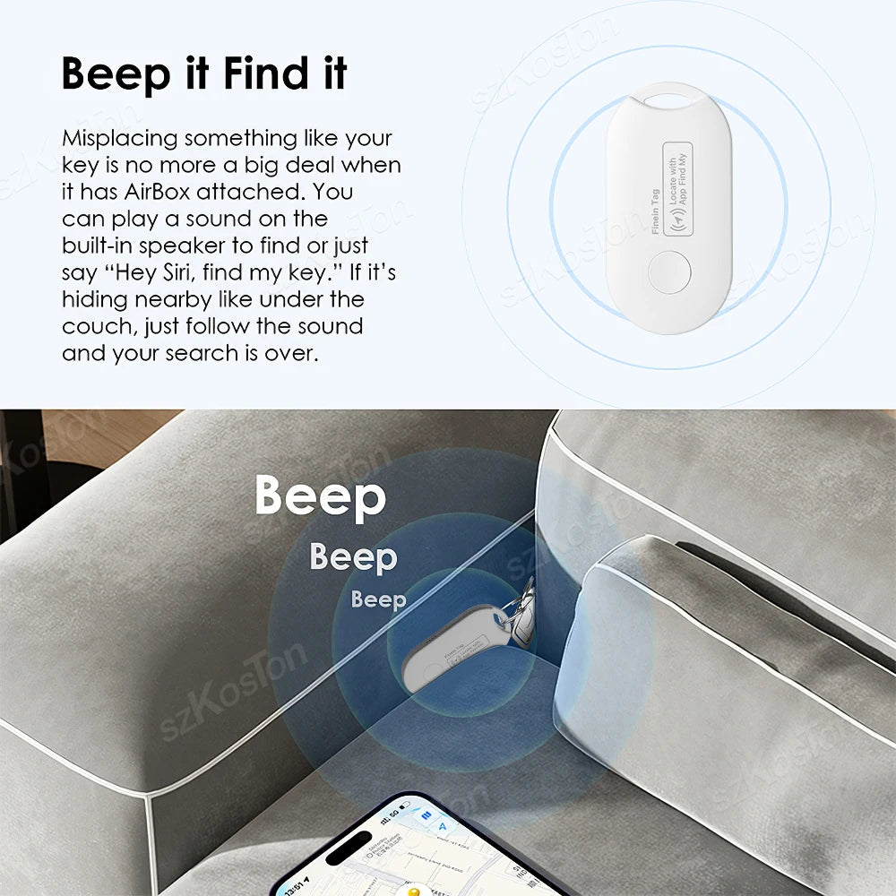 Mini GPS Tracker Works with iOS Find My APP