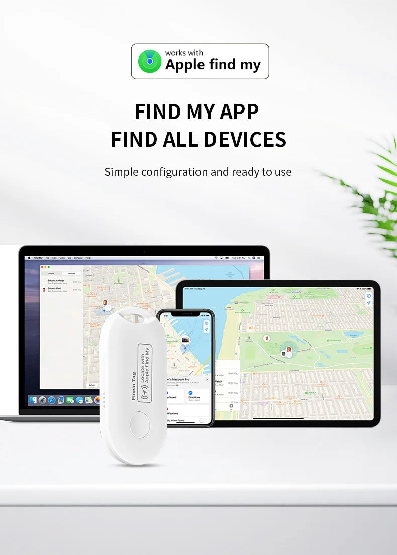 Mini GPS Tracker Works with iOS Find My APP