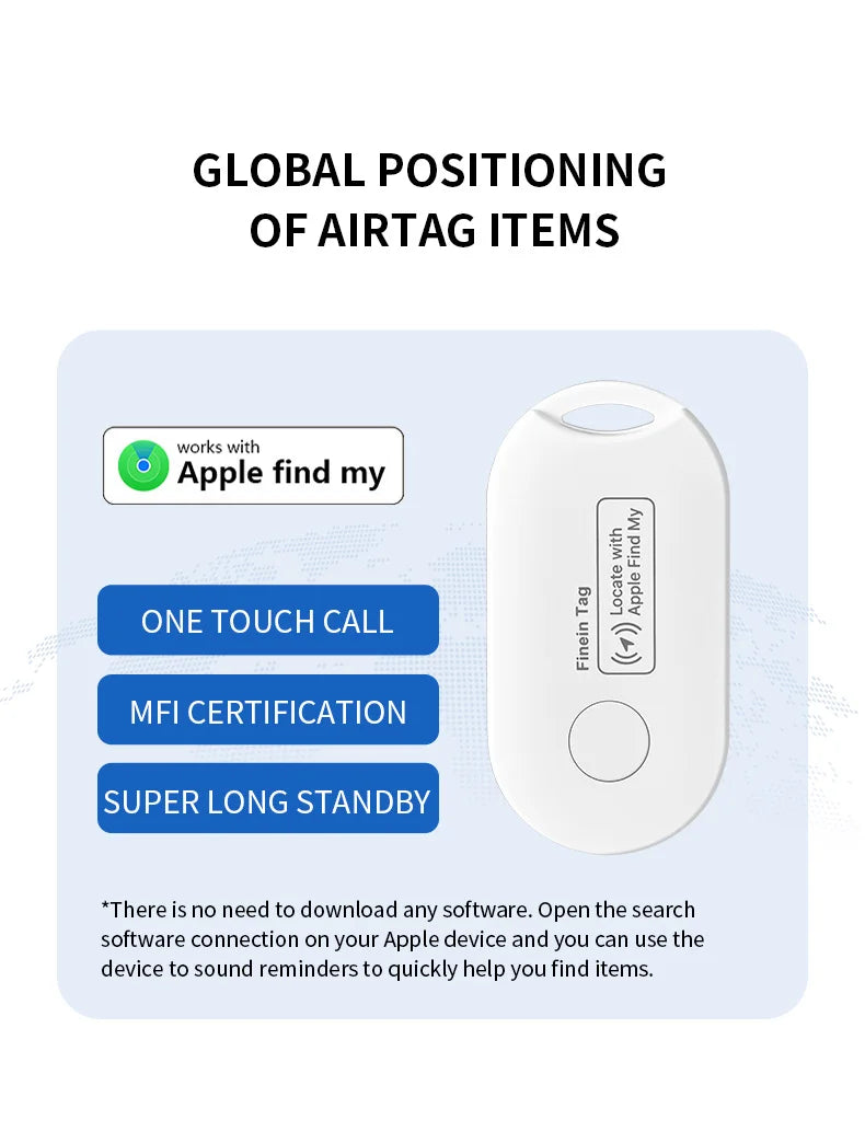 Mini GPS Tracker Works with iOS Find My APP